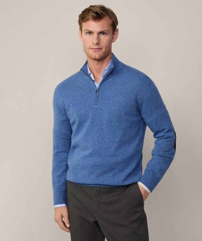 Hackett Merino Cashmere Half-Zip Jumper