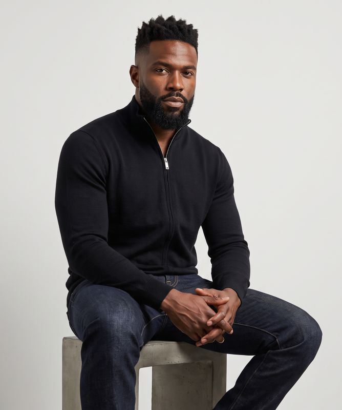Profuomo Full Zipper Cardigan
