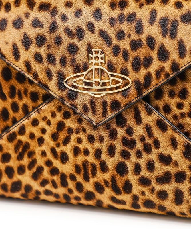 Vivienne Westwood Leopard Envelope Clutch Bag