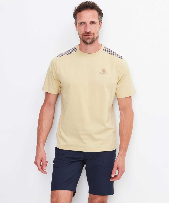 Aquascutum Club Check Shoulder T-Shirt