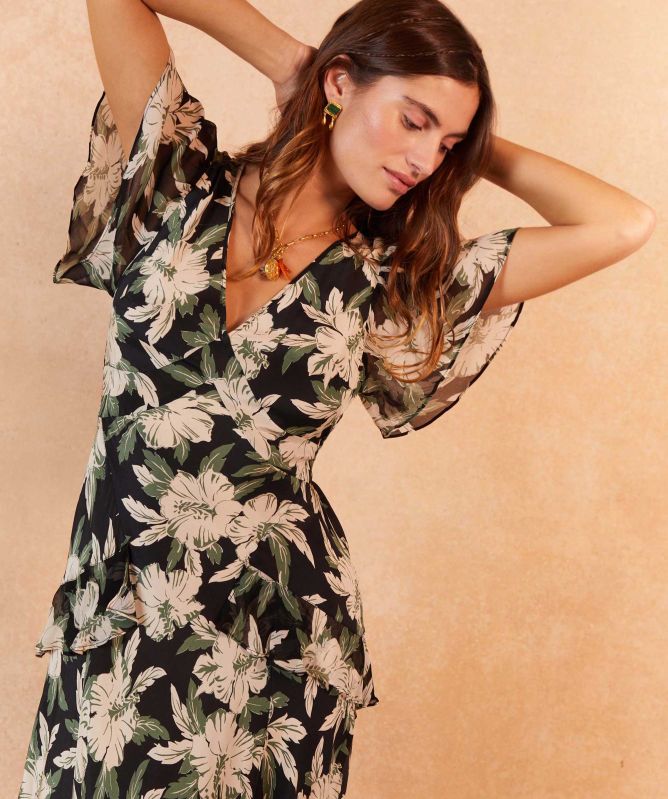 rixo evie silk dress Evie