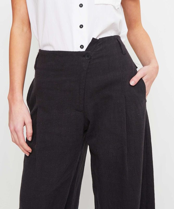 Lurdes Bergada Ramie Wide Leg Trousers