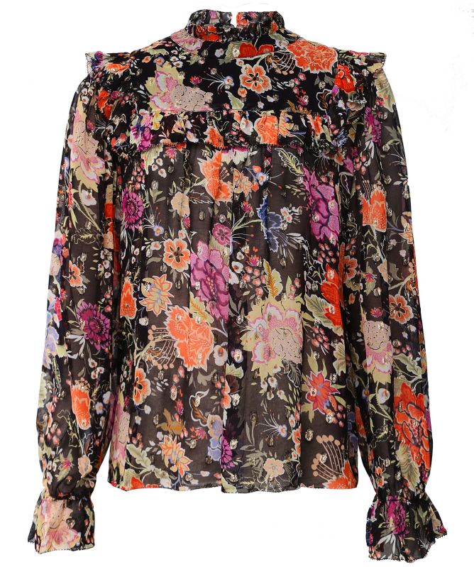 RIXO Peony Flora Lucinda Blouse
