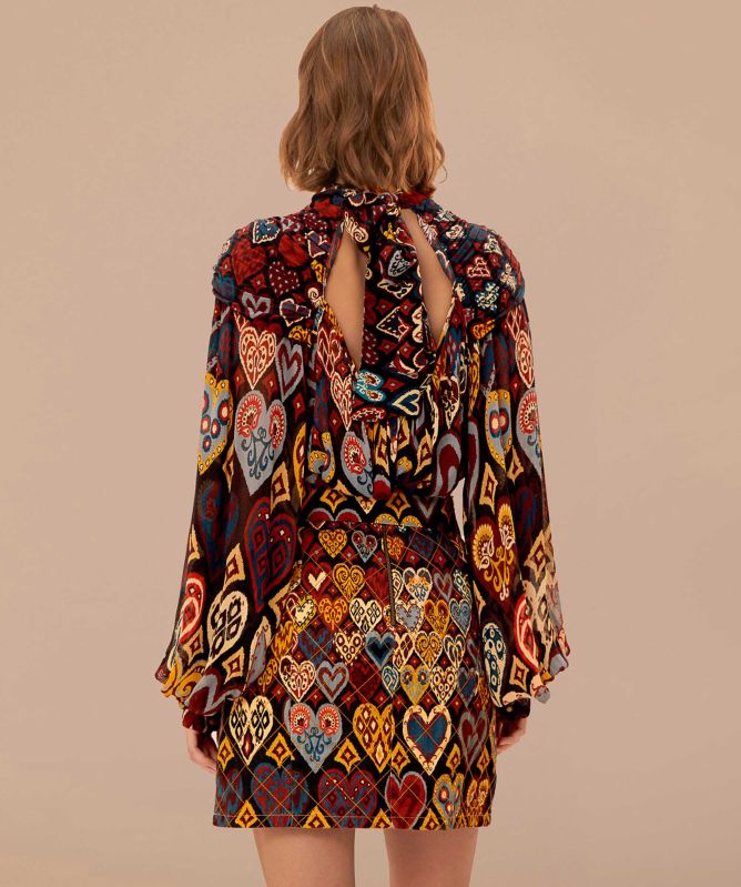 FARM Rio Hearts Ikat Mini Skirt