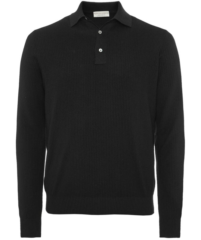 Filippo De Laurentiis Merino Herringbone Polo