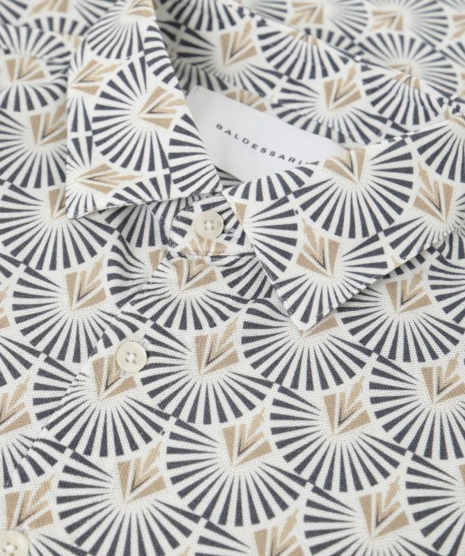 Baldessarini Pique Art Deco Print Shirt