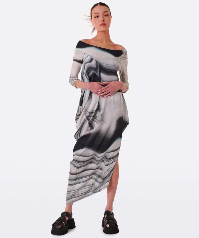 Xenia Design Zvot Off-Shoulder Swirl Dress