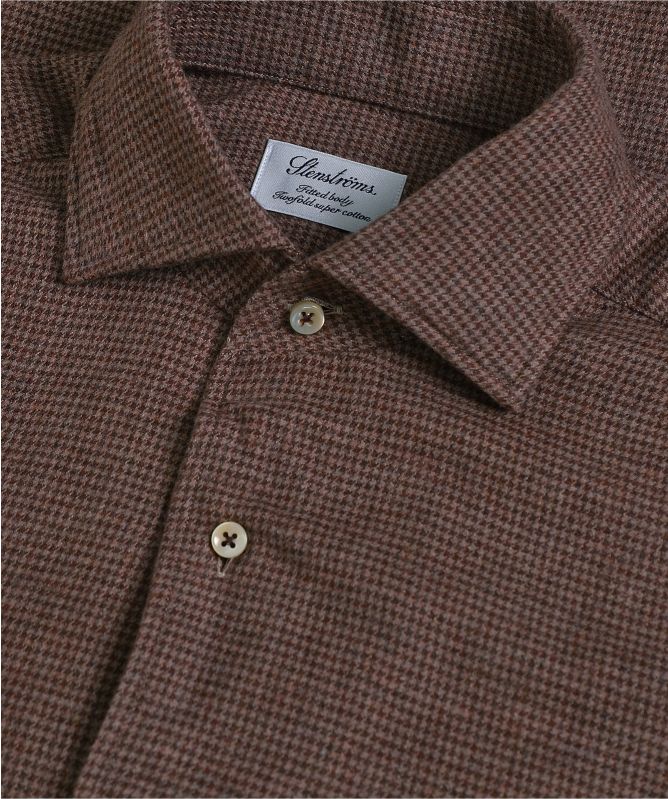 Stenstroms Fitted Body Flannel Puppytooth Shirt