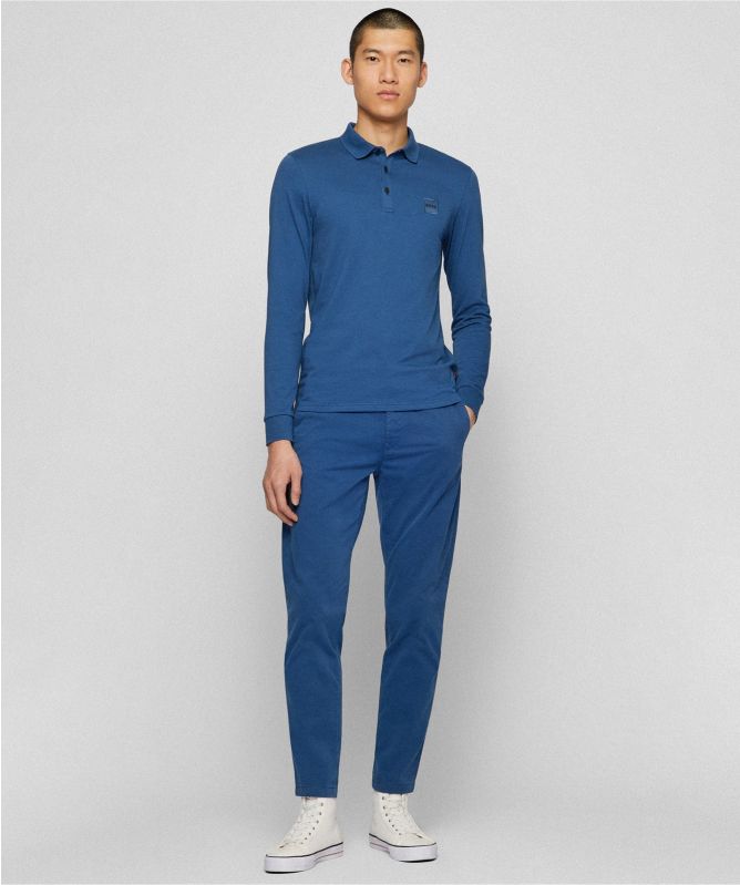 BOSS Slim Fit Long Sleeve Passerby Polo Shirt