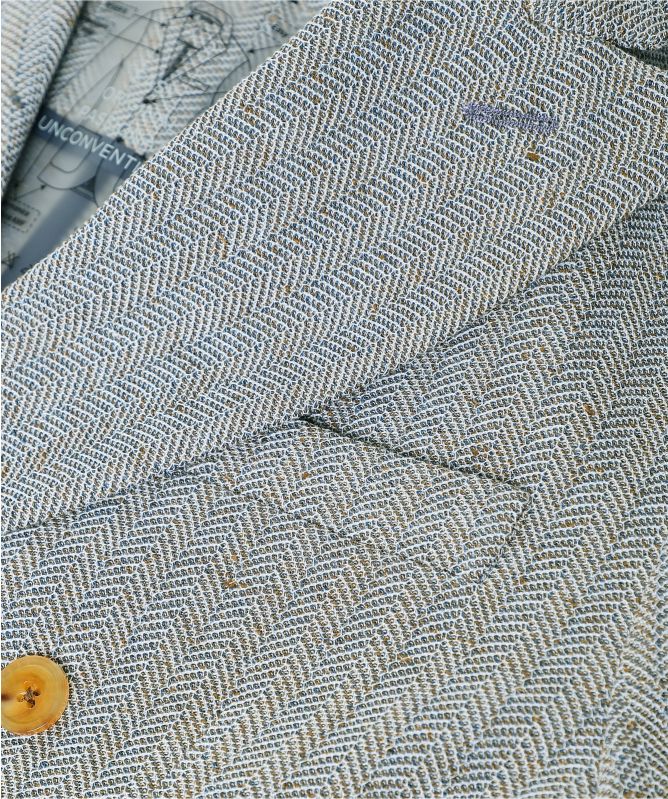 Circolo 1901 Linen Double Breasted Herringbone Blazer