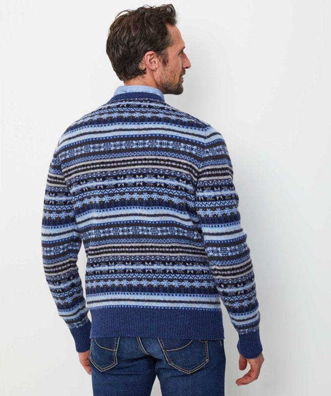 Jules B Lambswool Crew Fair Isle Jumper