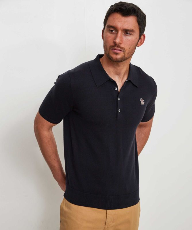 Paul Smith Knitted Zebra Polo Shirt