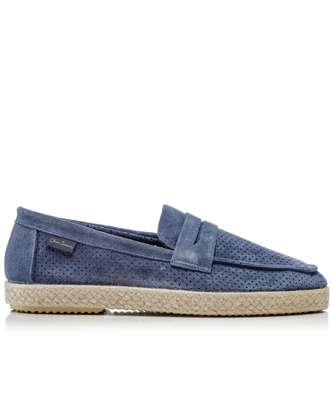 Oliver Sweeney Terrassa Perforated Suede Espadrille Loafers