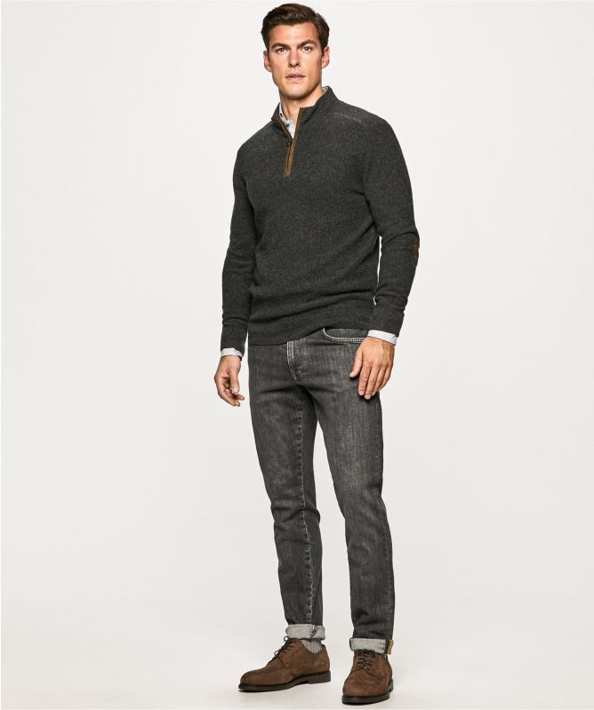 Hackett Merino Cashmere Half-Zip Sweater