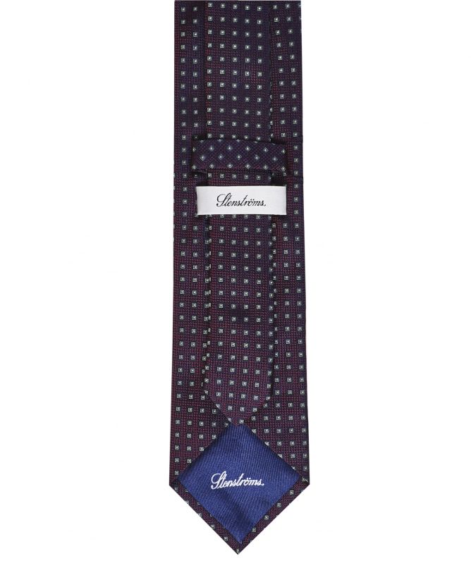 Stenstroms Textured Silk Geometric Print Tie