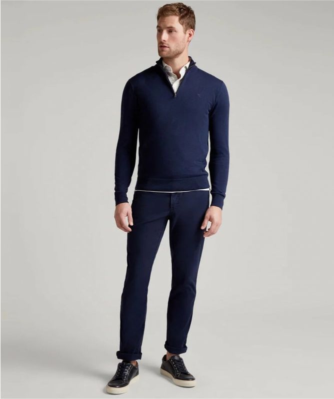 Hackett Cotton Silk Half-Zip Sweater