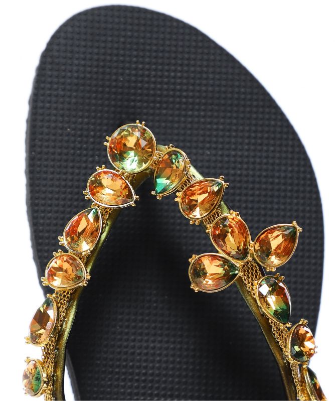 Uzurii Alexia Crystal Flip Flops