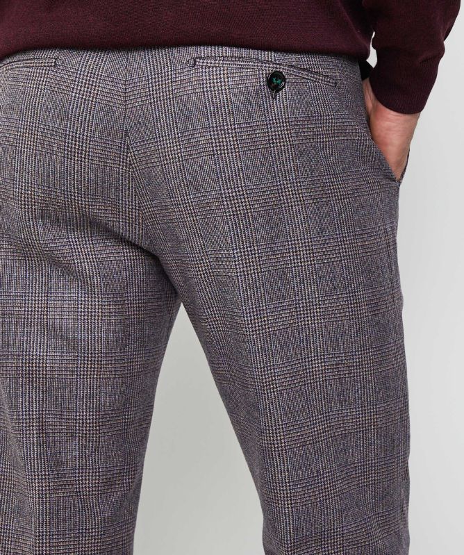 Berwich Slim Fit POW Check Trousers