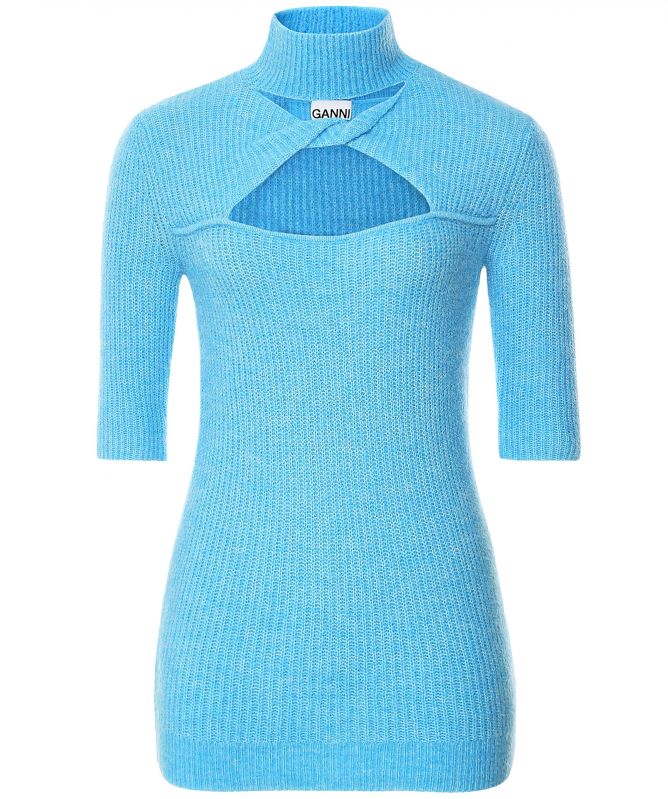 GANNI Soft Wool Knit Top