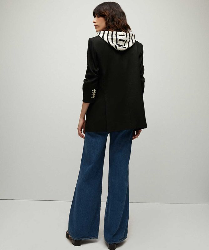 Veronica Beard Bunny Cashmere Hoodie Dickey