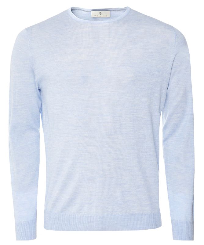 Thomas Maine Merino Wool Crew Neck Sweater