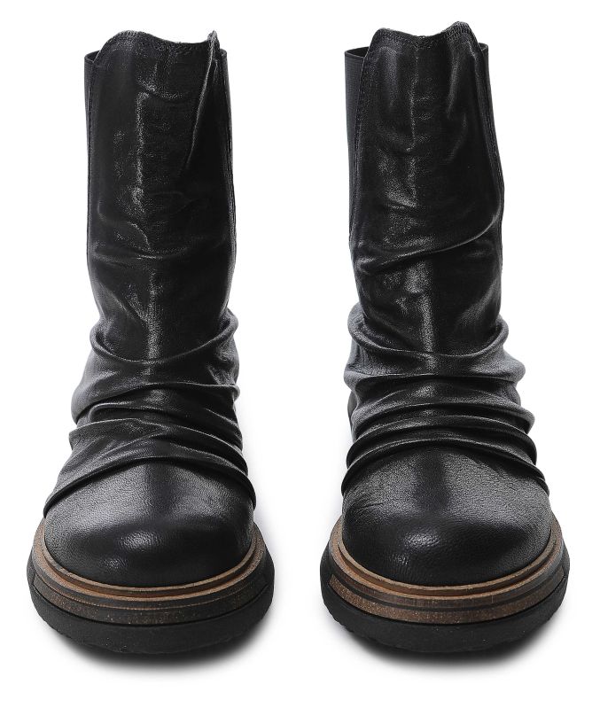 Patrizia Bonfanti Toki Crinkled Leather Ankle Boots