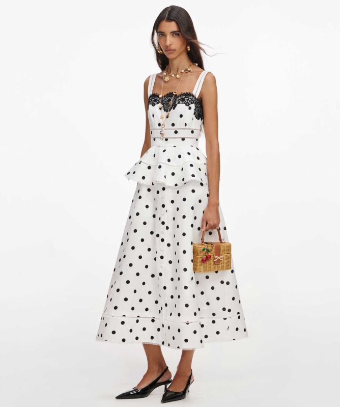 Self-Portrait Rattan Cherry Charm Mini Bag