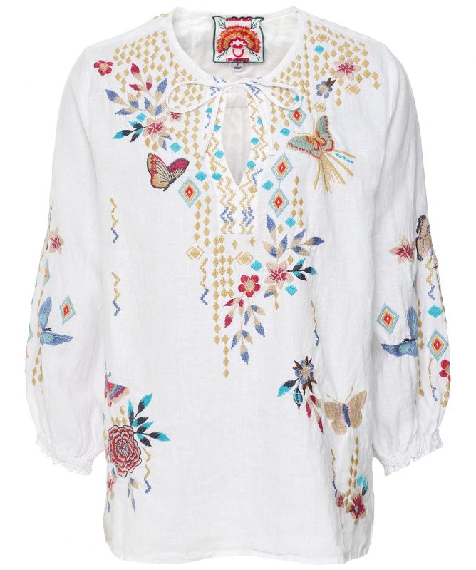 Johnny Was Mariposa Easy Linen Blouse