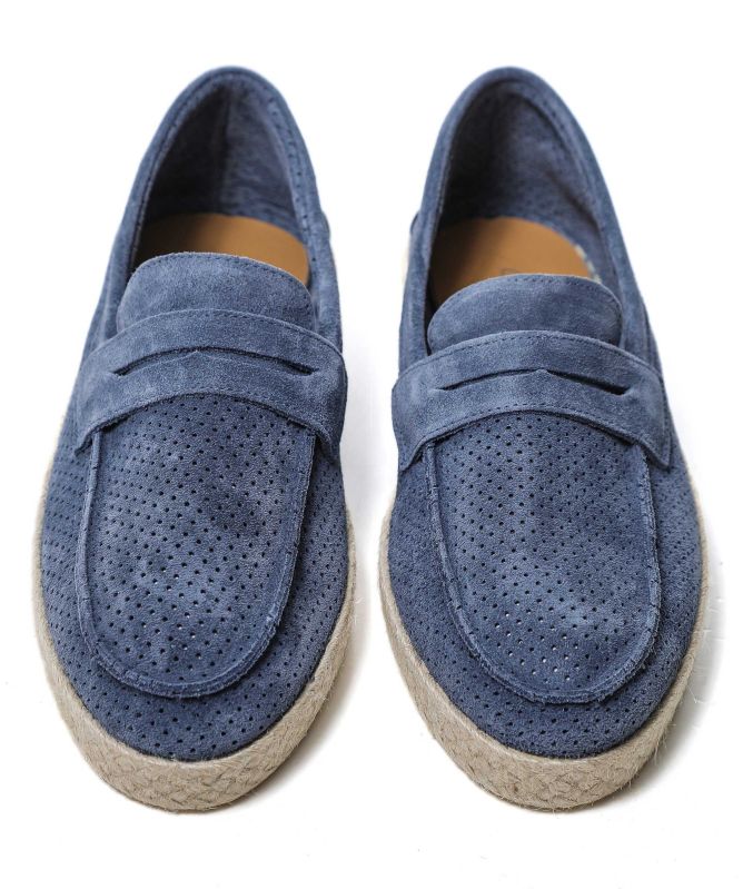 Oliver Sweeney Terrassa Perforated Suede Espadrille Loafers