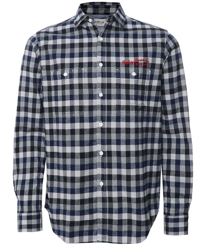 Replay Check Flannel Shirt