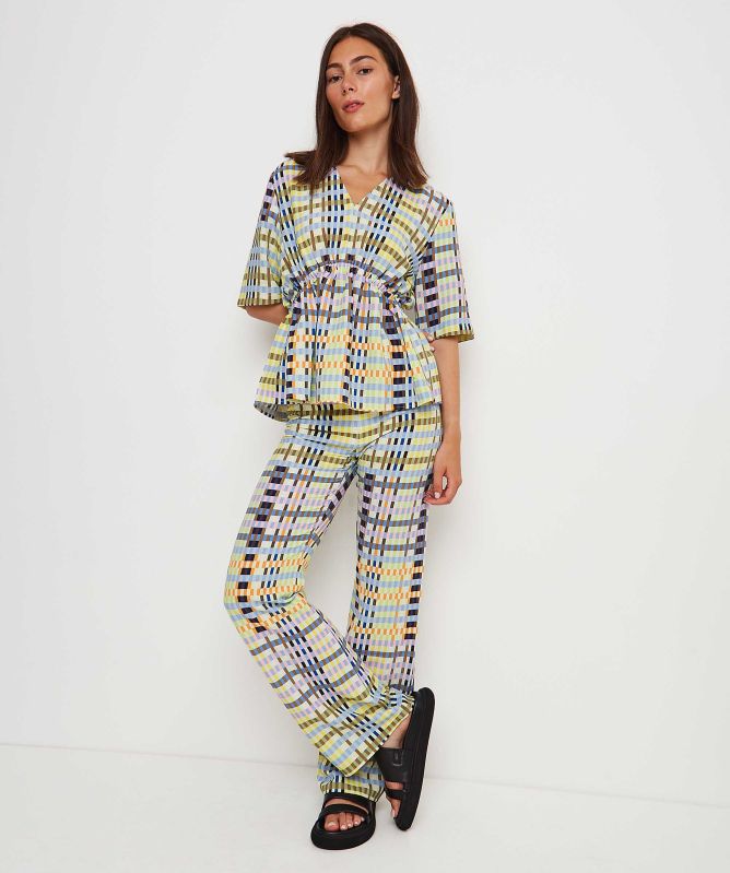 Stine Goya Marc Micro Check Pants