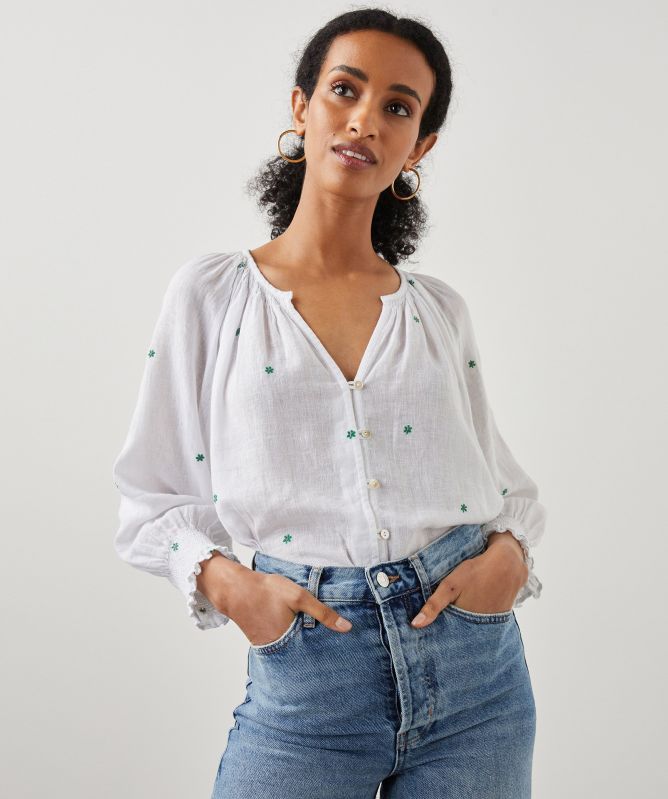Rails Mariah Daisy Embroidered Shirt