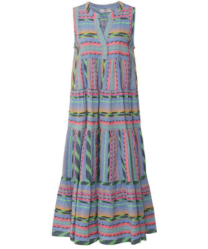 Devotion Twins Nephritis Cotton Blend Tiered Dress