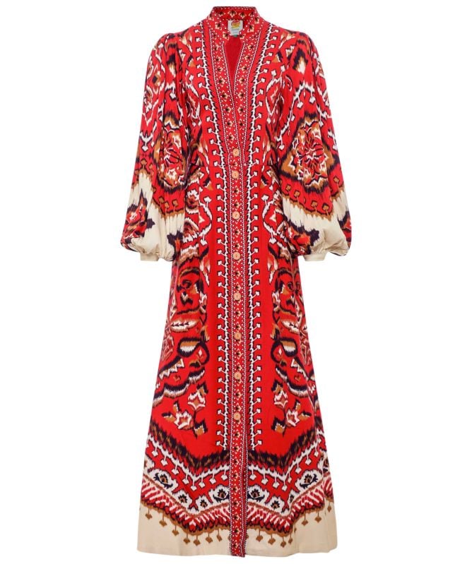 FARM Rio Pineapple Ikat Maxi Dress