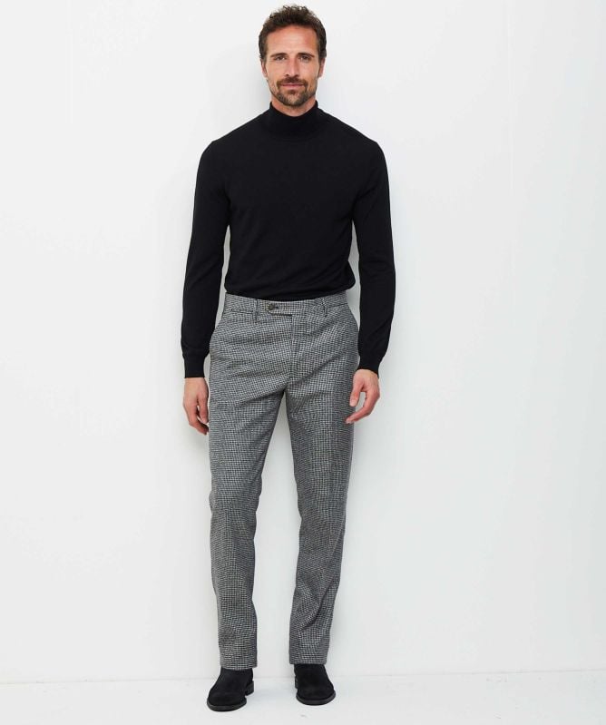 Berwich Slim Fit Houndstooth Trousers