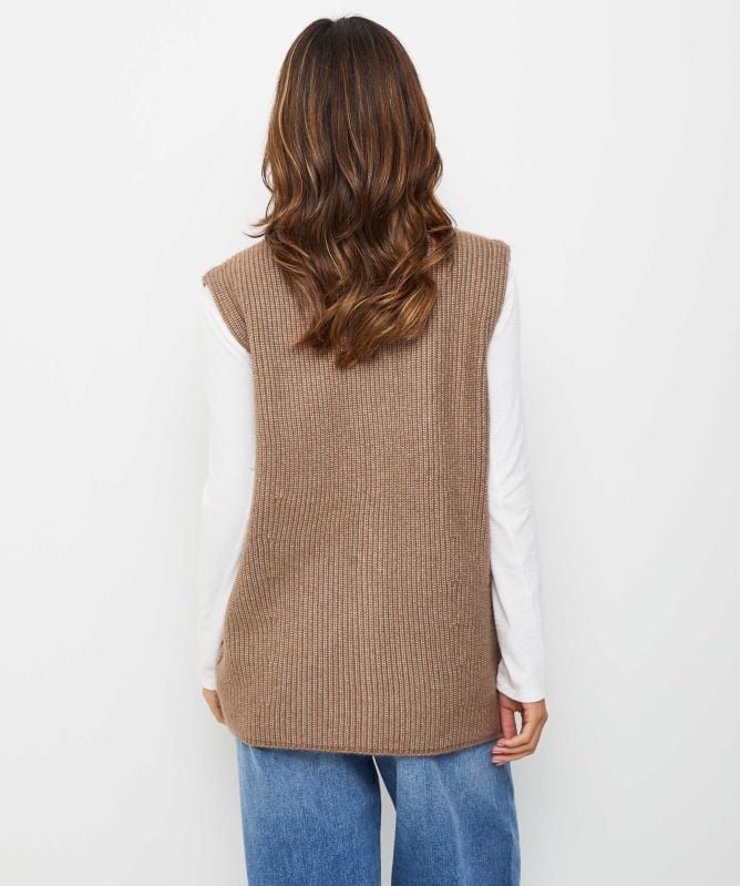 Replay Oversized Sleeveless Cardigan