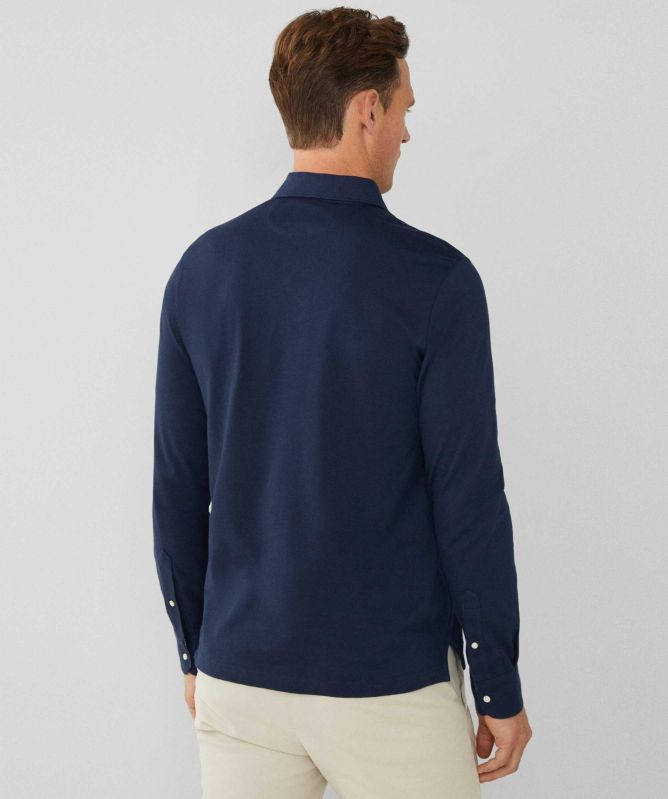 Hackett Long Sleeve Jersey Polo Shirt