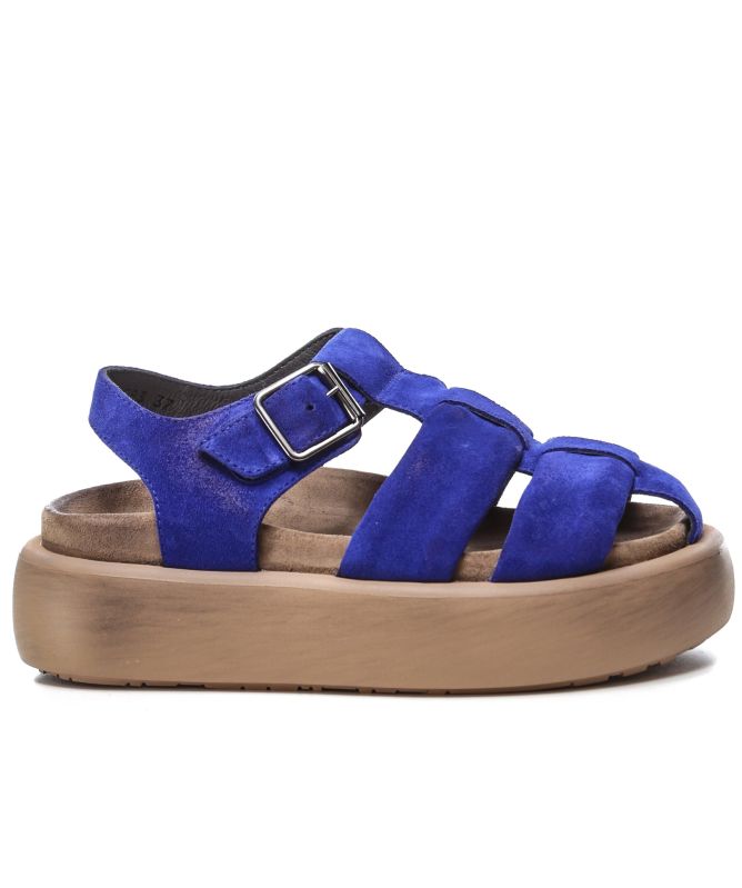 Lofina Suede Platform Cage Sandals