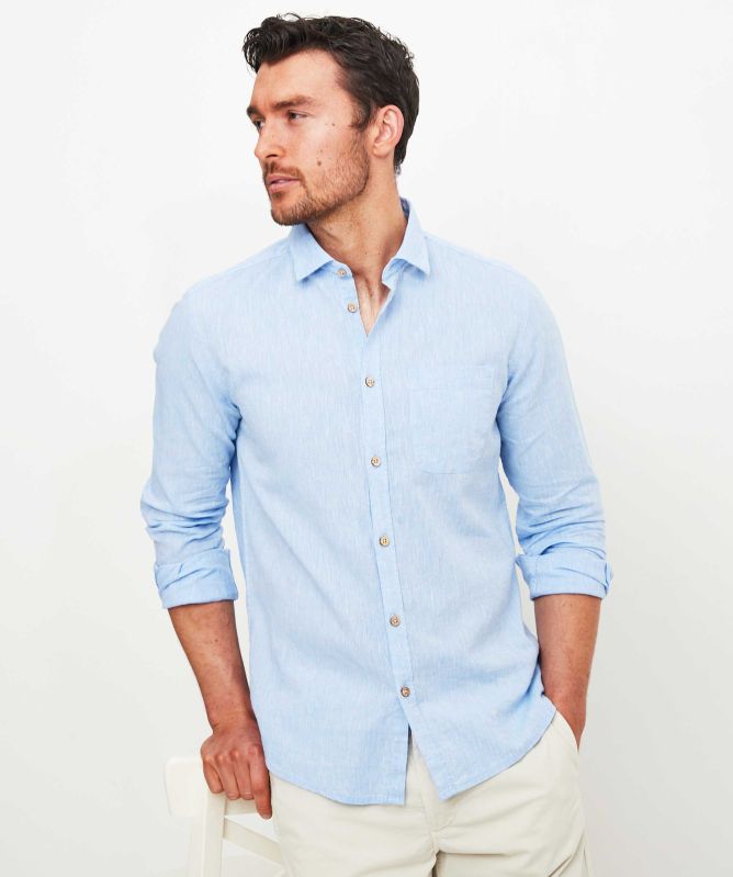 Seinse Cotton Linen Pocket Shirt