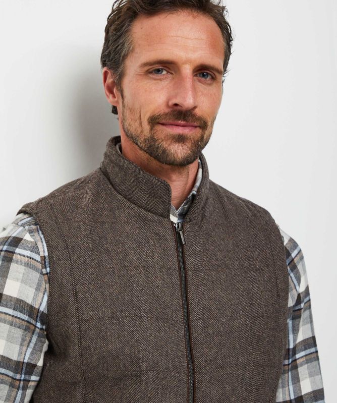 Stenstroms Quilted Wool Herringbone Gilet