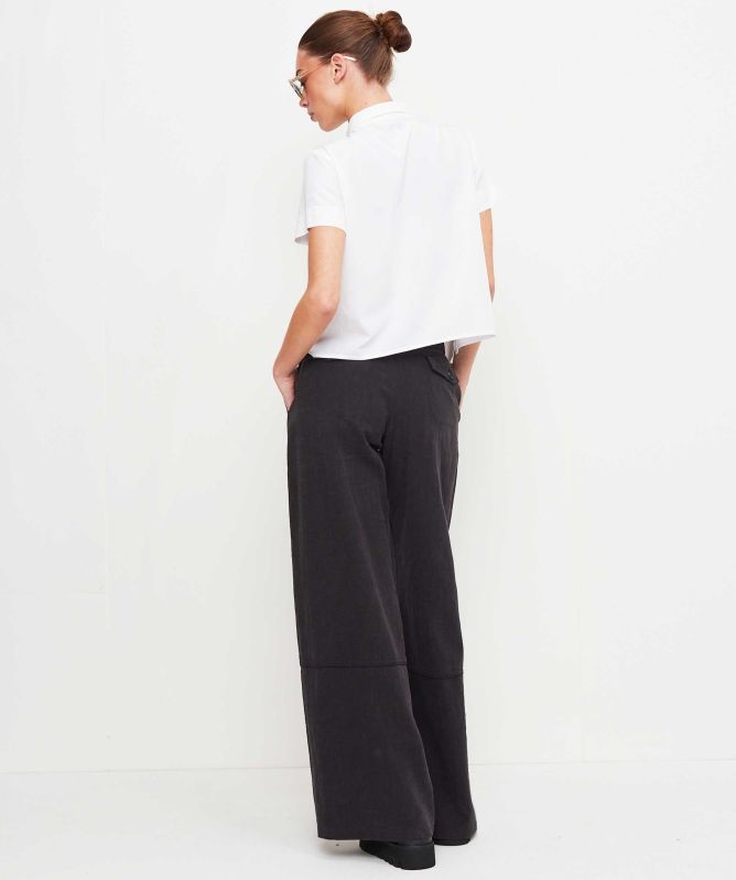 Lurdes Bergada Ramie Wide Leg Trousers