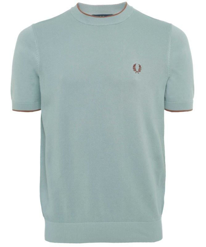 トップス fredperry Lightweight Texture Shirt Fred Perry Texture Front Knitted T-Shirt -K7642-X88
