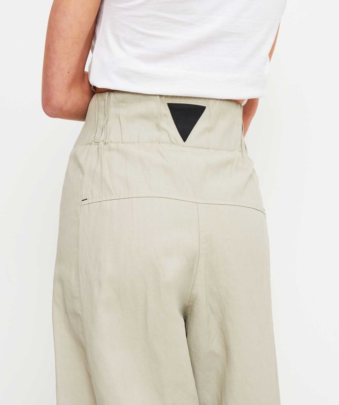 Lurdes Bergada Coated Pleated Trousers