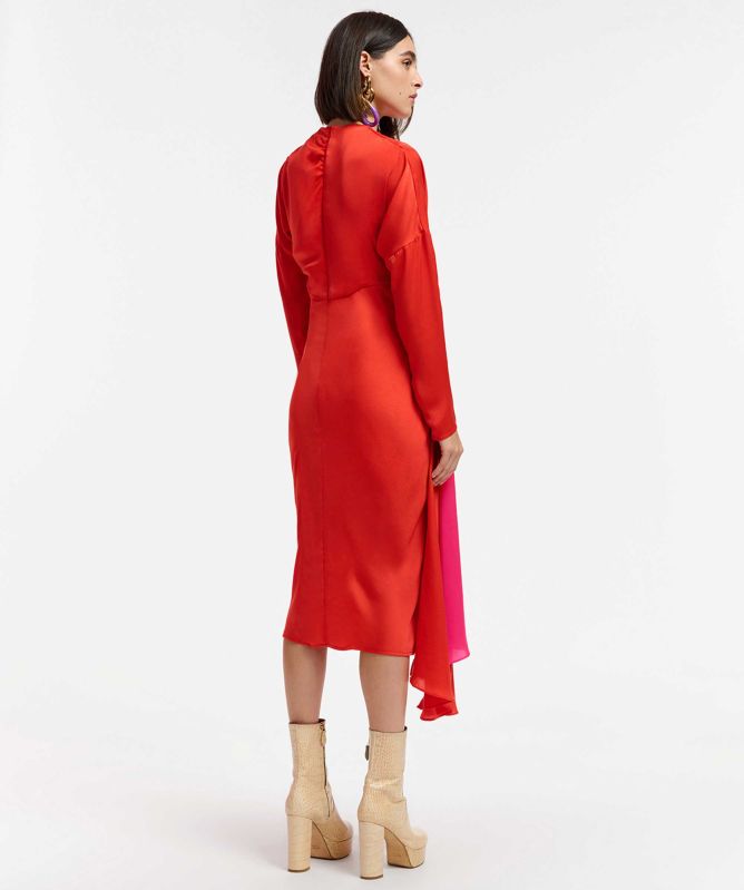 Essentiel Antwerp Estelle Drape Detail Midi Dress