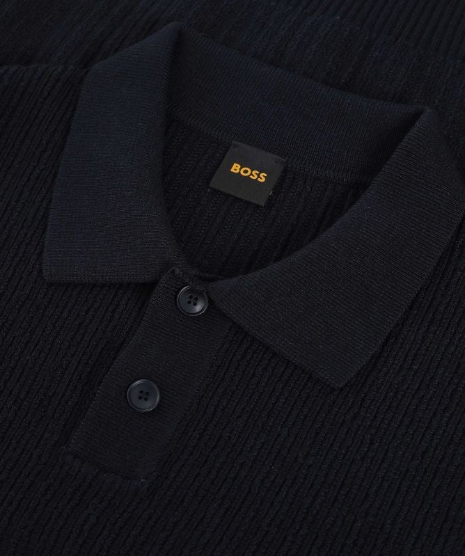BOSS Long Sleeve Rib Kotorpolo Polo