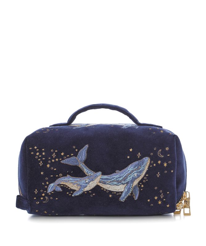 Elizabeth Scarlett Mystical Whale Open Flat Makeup Bag