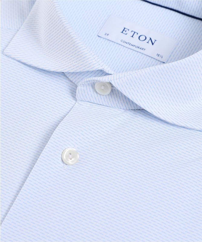 Eton Contemporary Fit Stretch Striped Shirt
