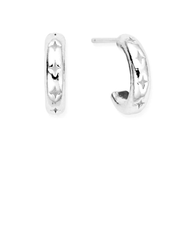 ChloBo Cut Out North Star Huggie Hoops