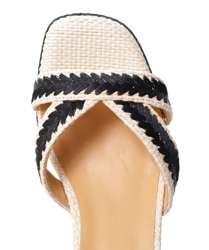 Castaner Vega Embroidered Raffia Sandals