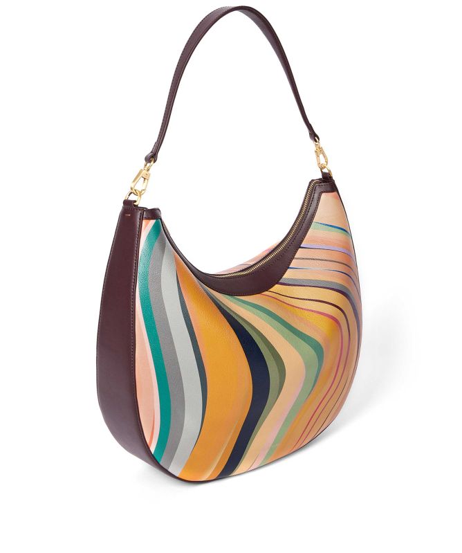 Paul Smith Dusky Swirl Leather Round Hobo Bag